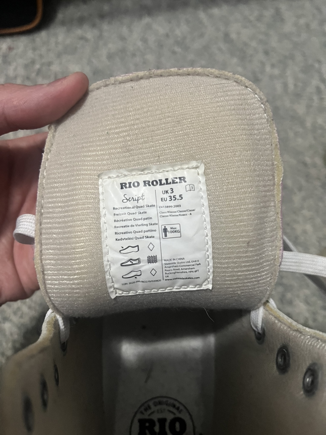 Rio Roller Script Quad Roller Skates - UK 3 - photo 3