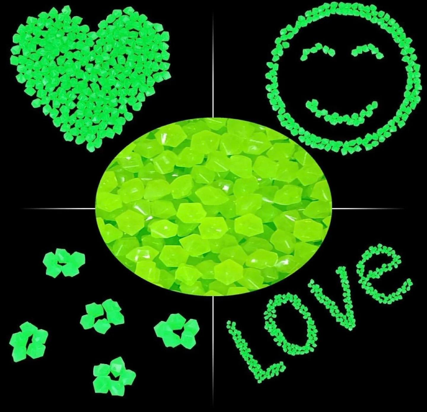 Glow in the Dark Sand Stone Art Crafts Fish Aquarium Decoration image indicator(3)