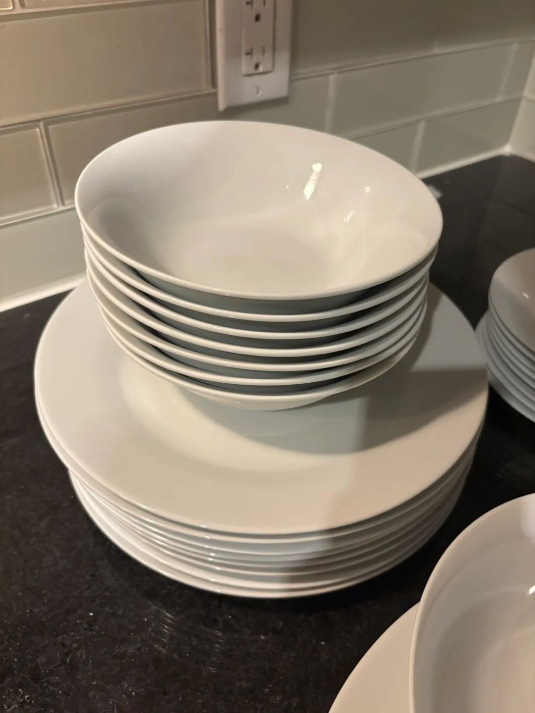 White Dinnerware Set - 8 Place Settings + Mugs image indicator(2)