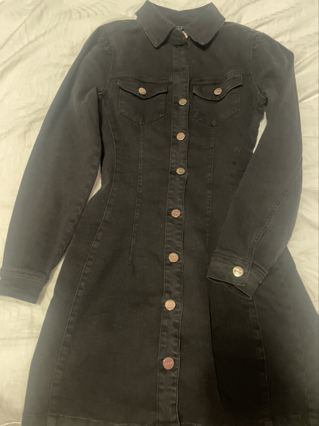Lipsy London Black Denim Dress - photo 2