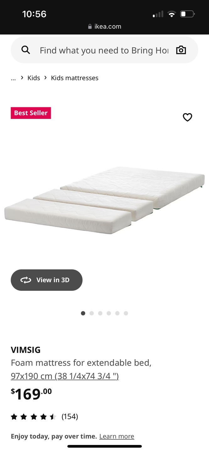IKEA MINNEN White Metal Bed - photo 5