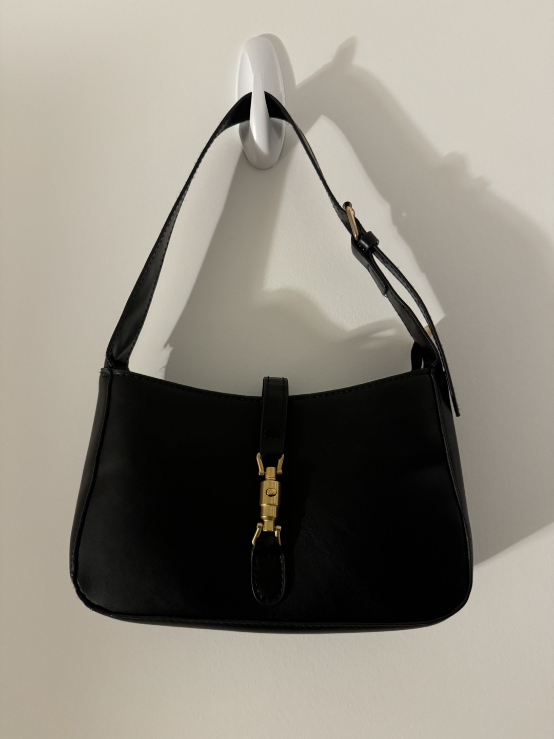 Black Leather Shoulder Bag