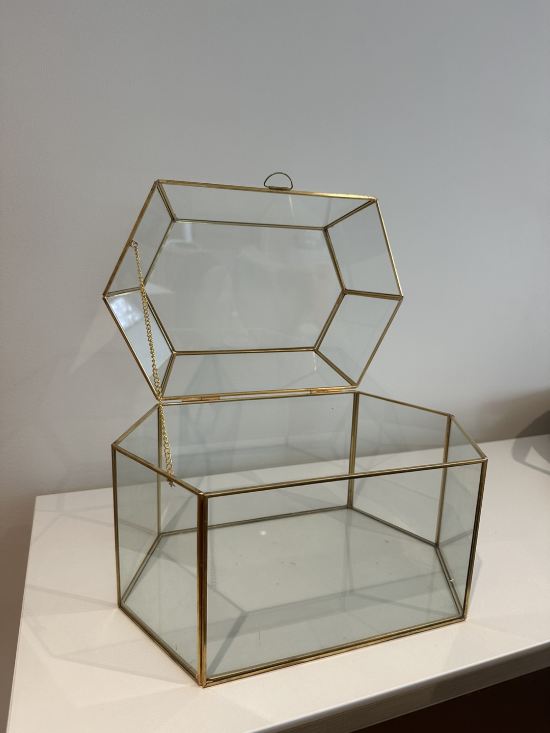 Glass Card Box for Weddings and Events