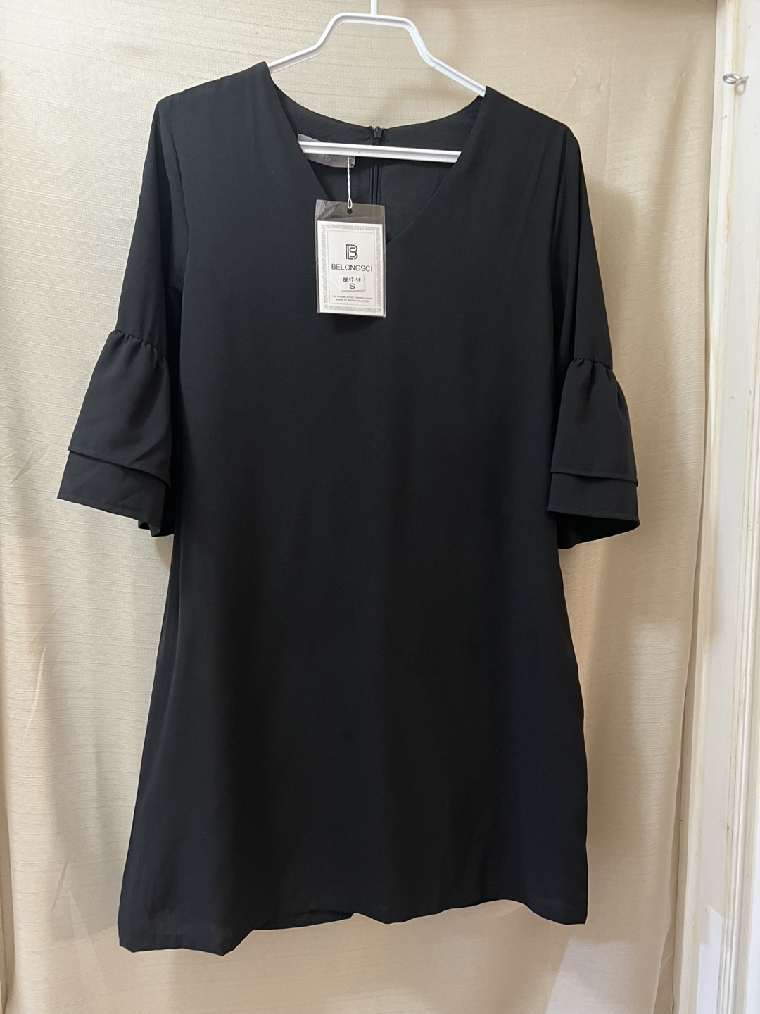 Belongsci Black Mini Dress Size Small