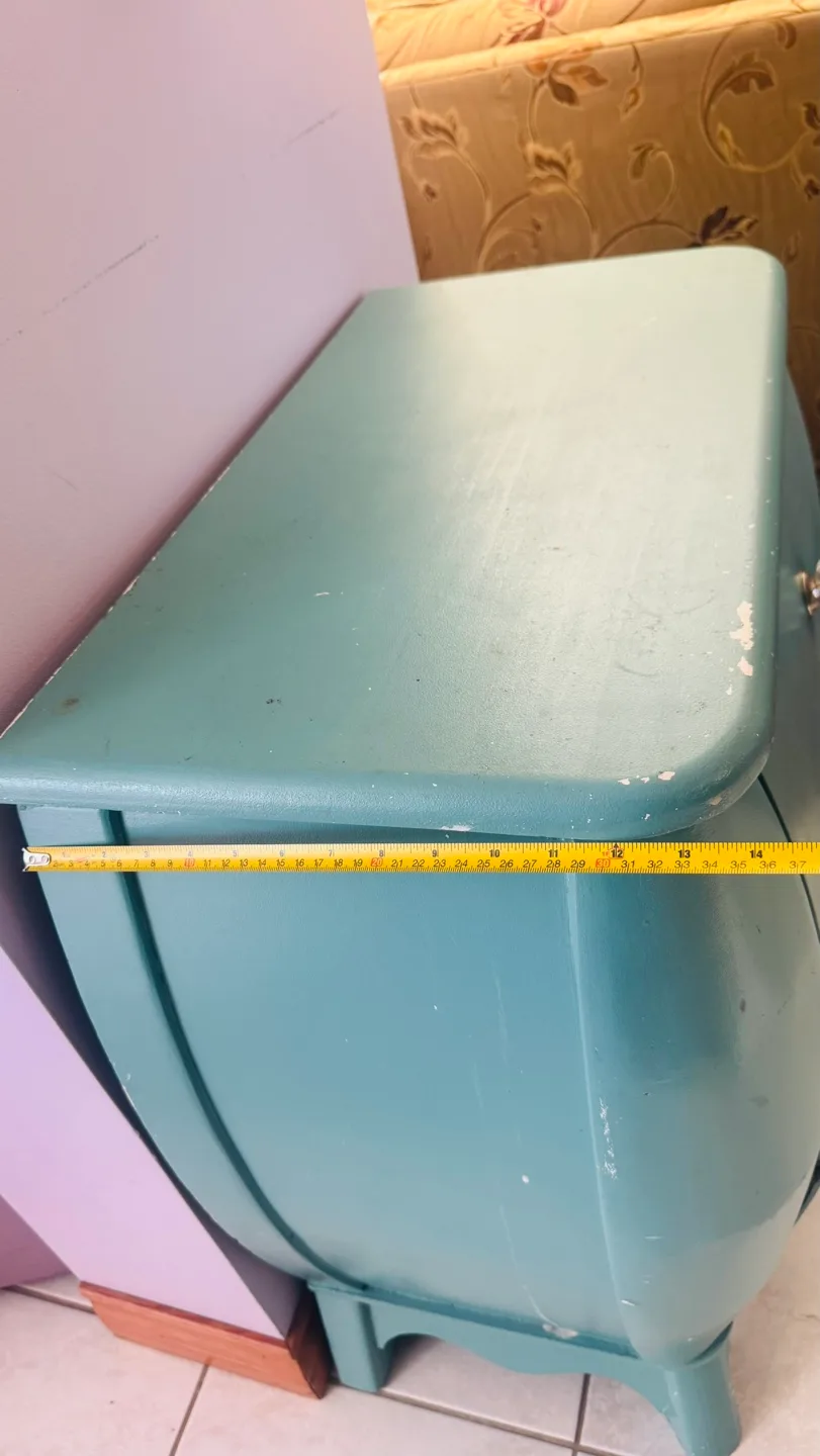 Vintage Teal Three-Drawer Dresser image indicator(5)