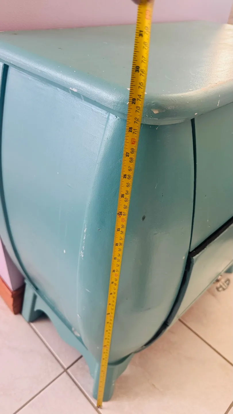 Vintage Teal Three-Drawer Dresser image indicator(4)