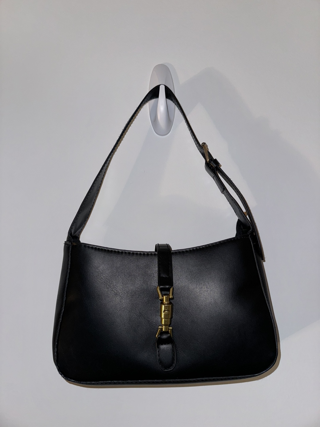 Black Leather Shoulder Bag - photo 2