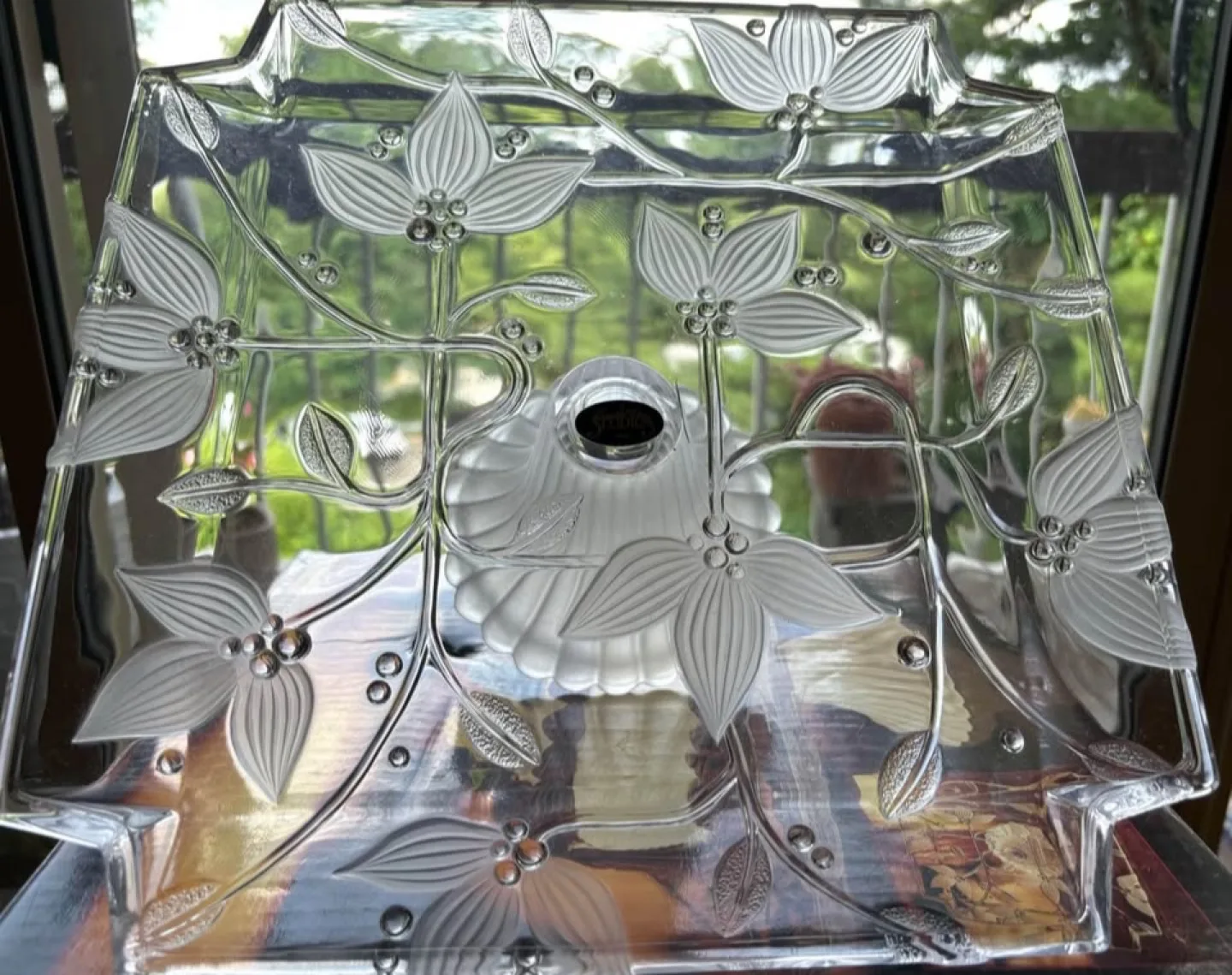 Vintage Crystal Cake & Pastry Stand, Never Used image indicator(4)