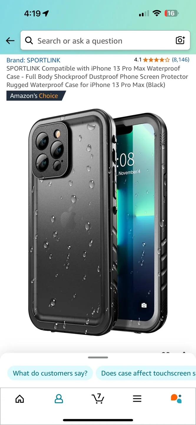 SPORTLINK iPhone 13 Pro Max Waterproof Case - Black image indicator(3)