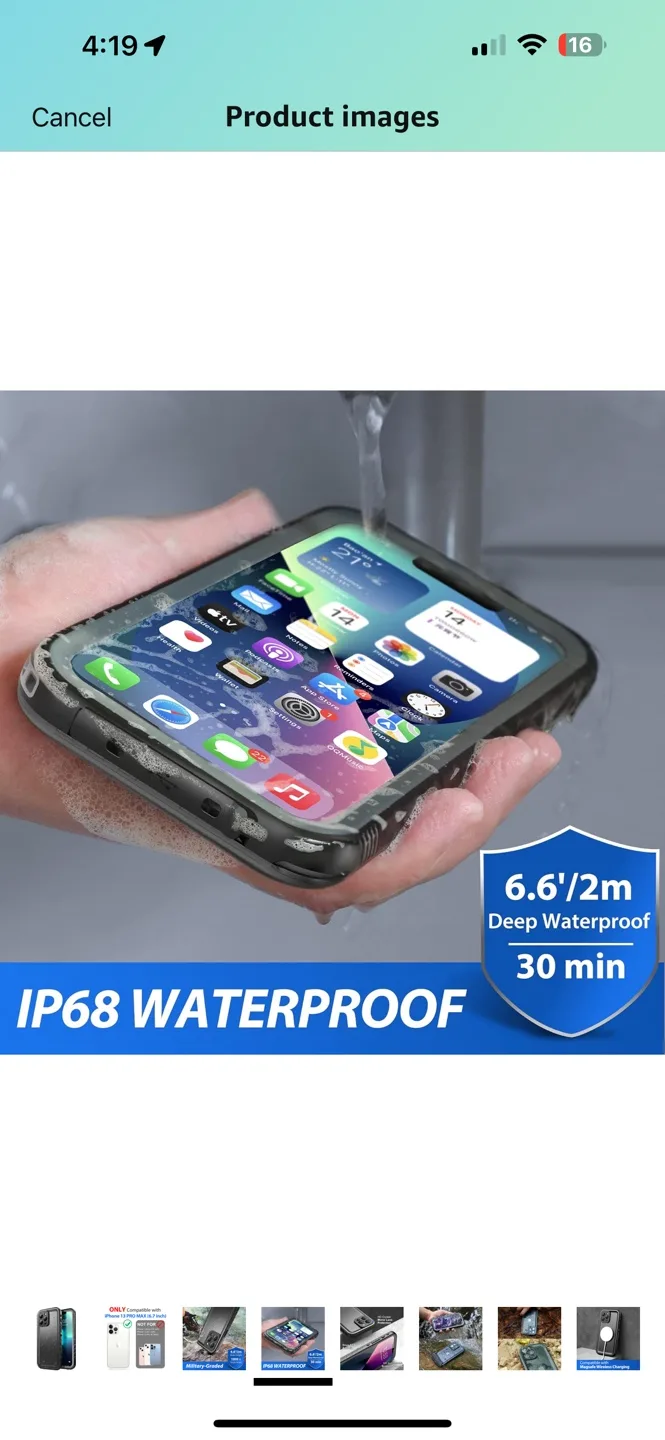 SPORTLINK iPhone 13 Pro Max Waterproof Case - Black image indicator(5)