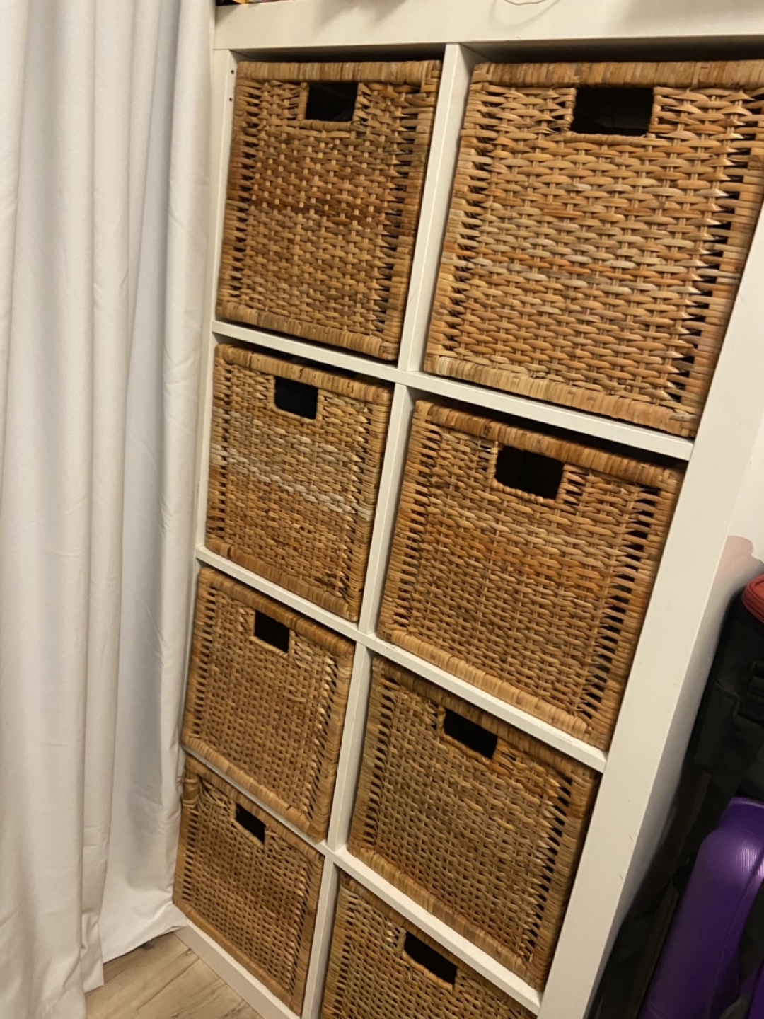 IKEA KALLAX Insert with 8 Woven Baskets - photo 2