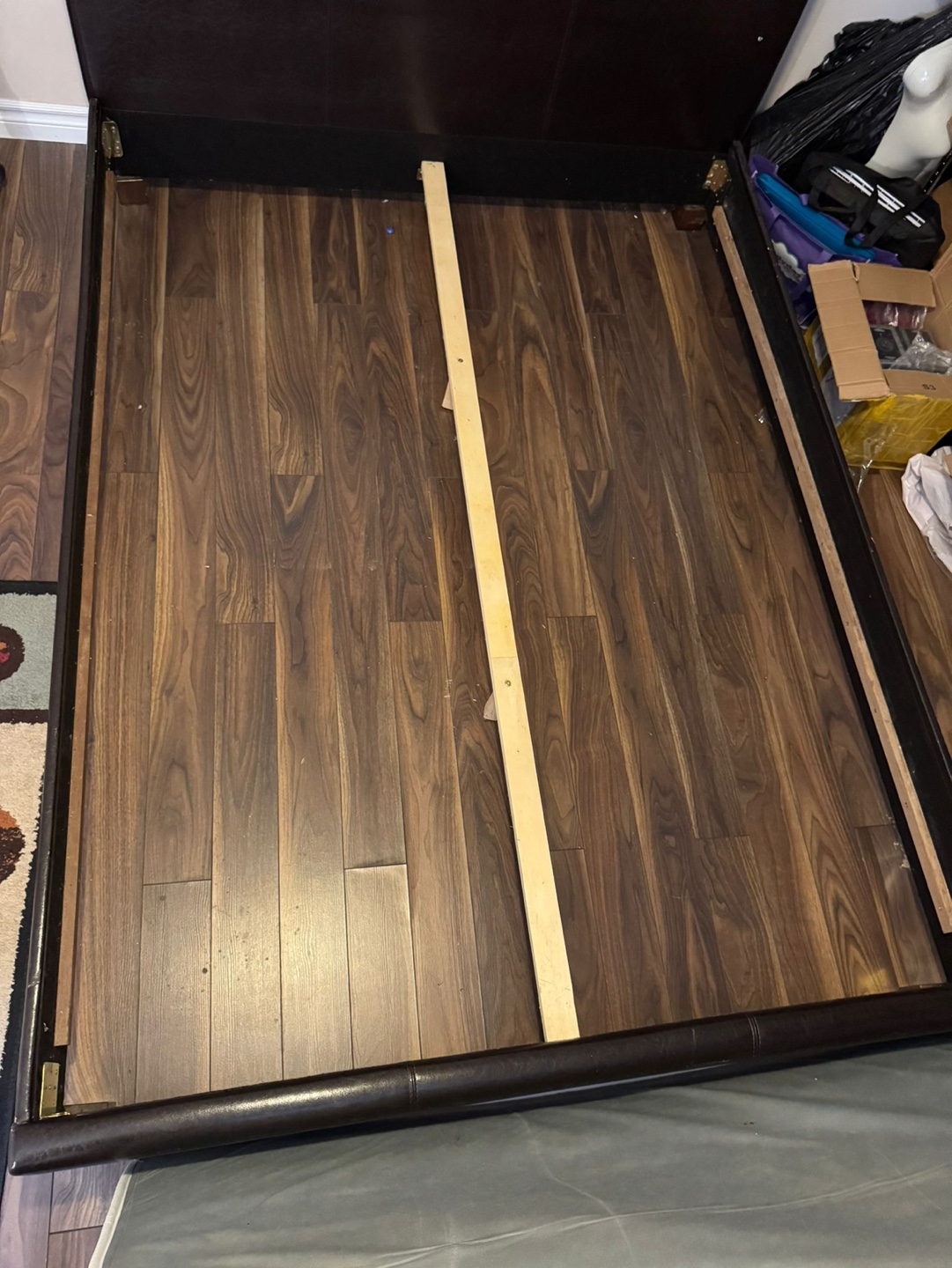 Queen Size Bed Frame with Box Spring and Blanket - photo 4