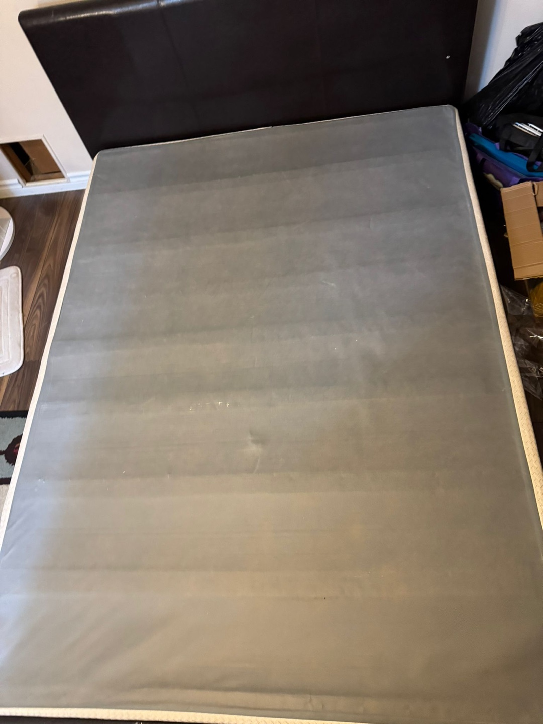 Queen Size Bed Frame with Box Spring and Blanket - photo 5