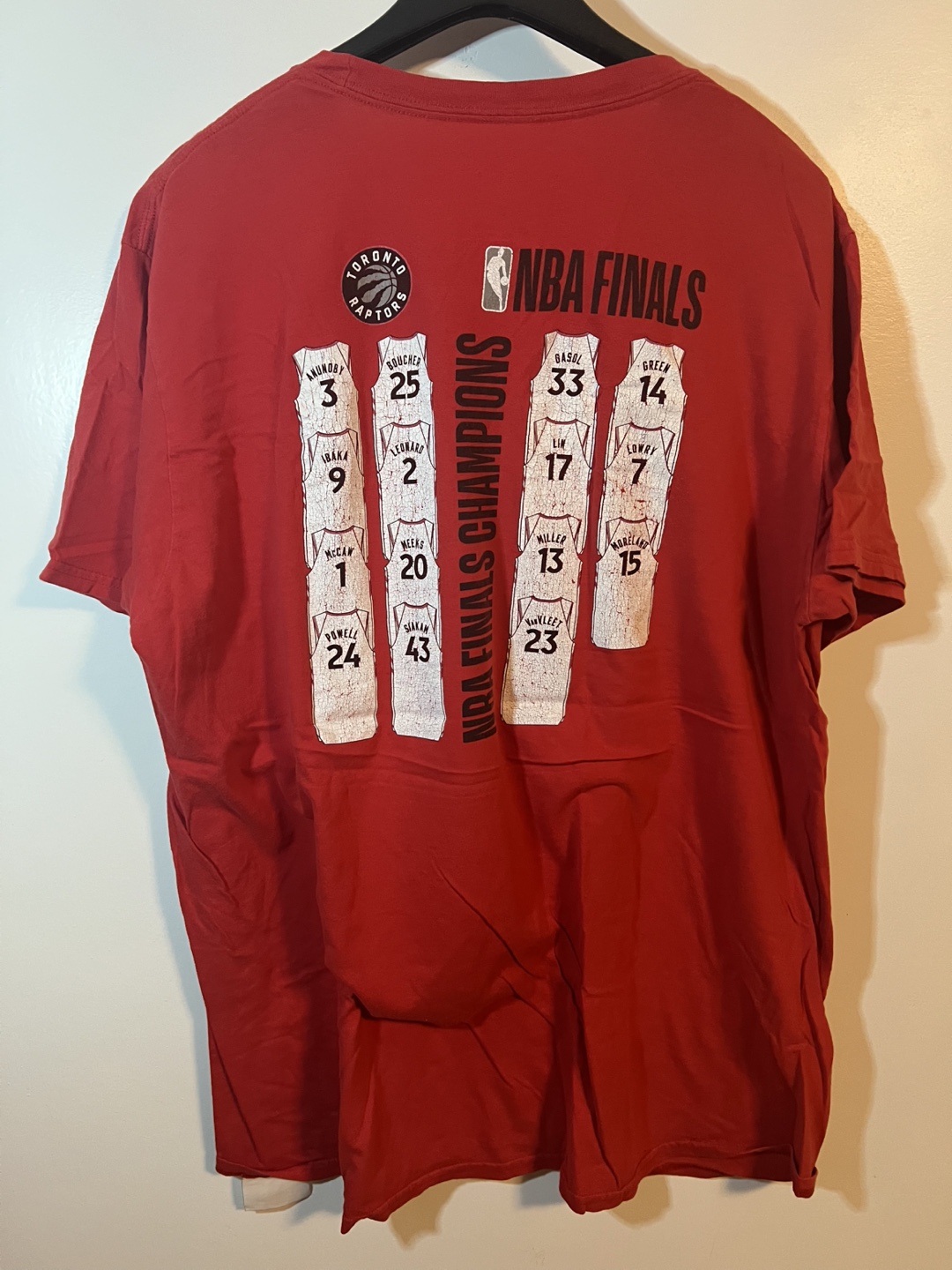 2019 NBA Finals Champions Toronto Raptors T-Shirt - Size XL - photo 4