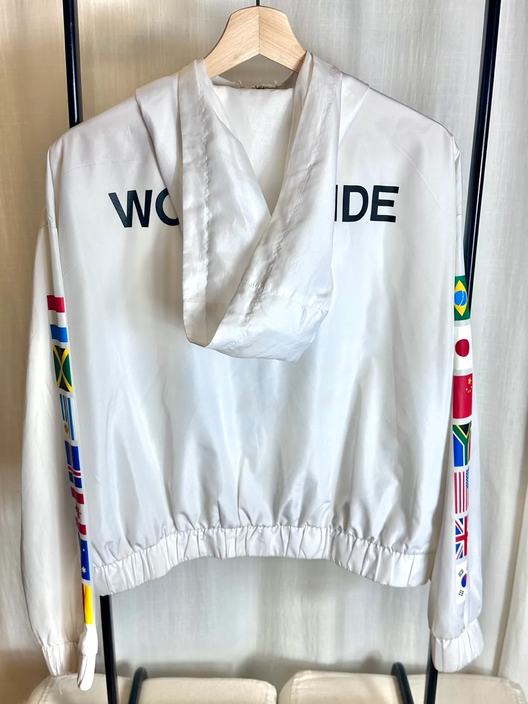 Worldwide MMXVI White Windbreaker Jacket image indicator(4)