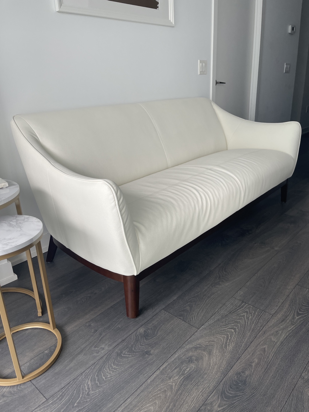 White Leather Sofa purchased in structube for $1300