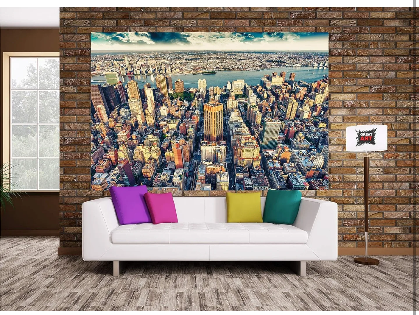 BRAND NEW Stunning New York City Aerial View Wall Mural image indicator(5)