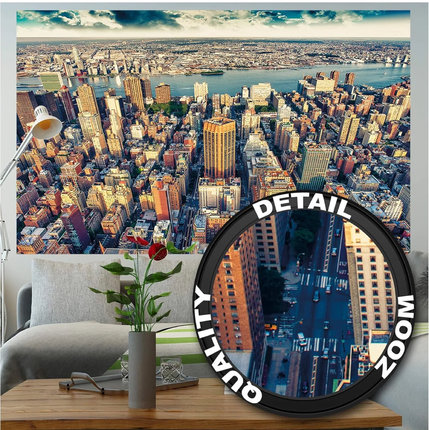 BRAND NEW Stunning New York City Aerial View Wall Mural image indicator(7)