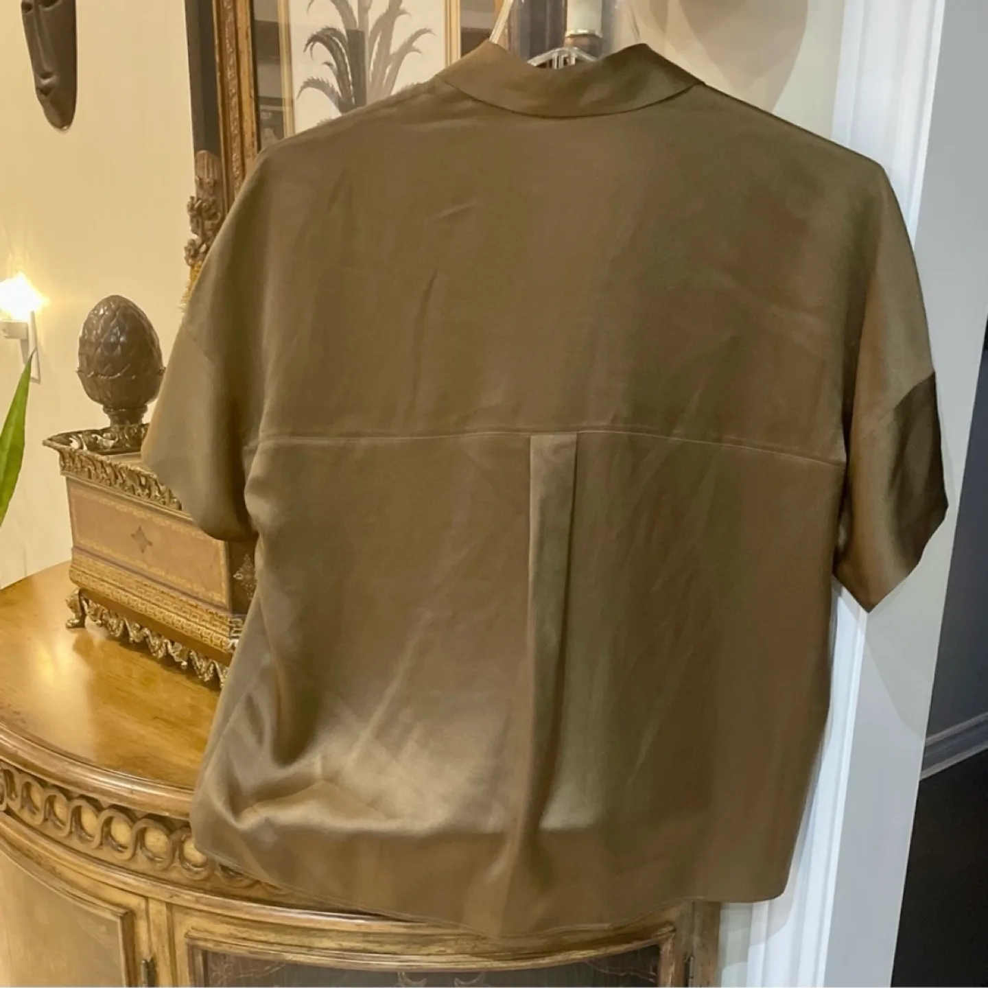 Vince. Brown Satin Blouse image indicator(2)