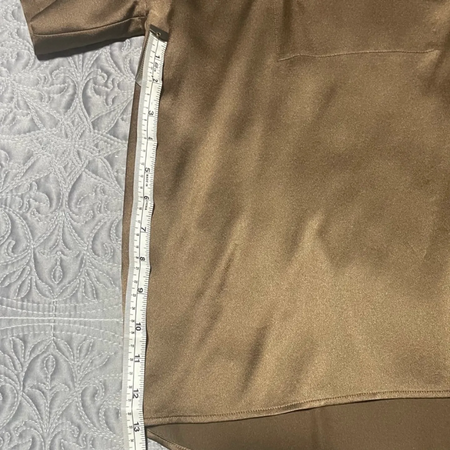 Vince. Brown Satin Blouse image indicator(8)