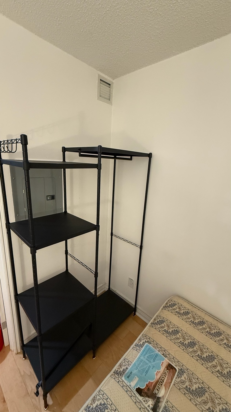 Metal Storage Rack & Open Wardrobe - Black - photo 2