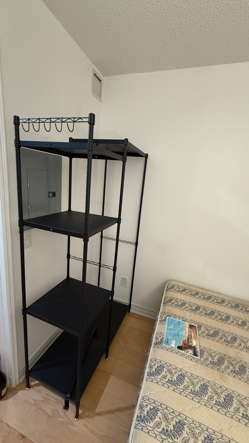 Metal Storage Rack & Open Wardrobe - Black - photo 4