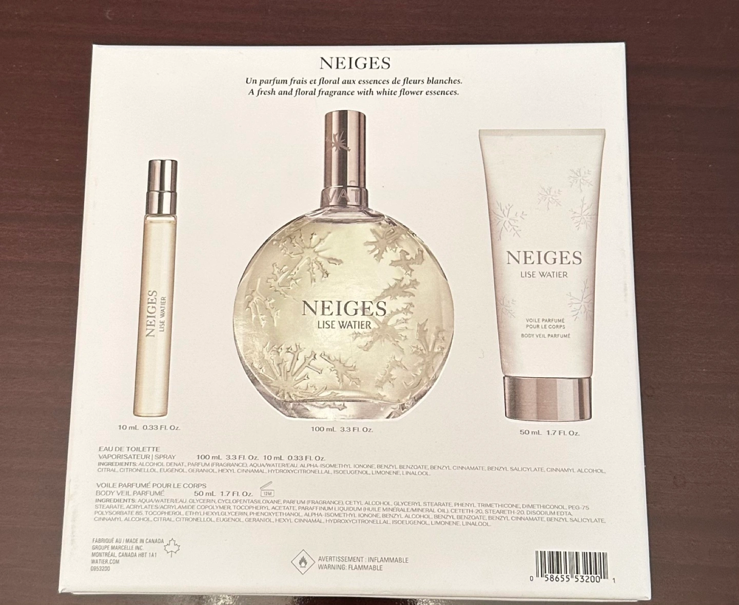 $40-New-Lise Watier Neiges Gift Set Karrot