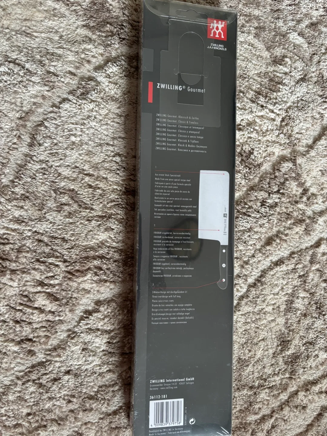 ZWILLING Gourmet Cleaver Knife - New in Box image indicator(3)