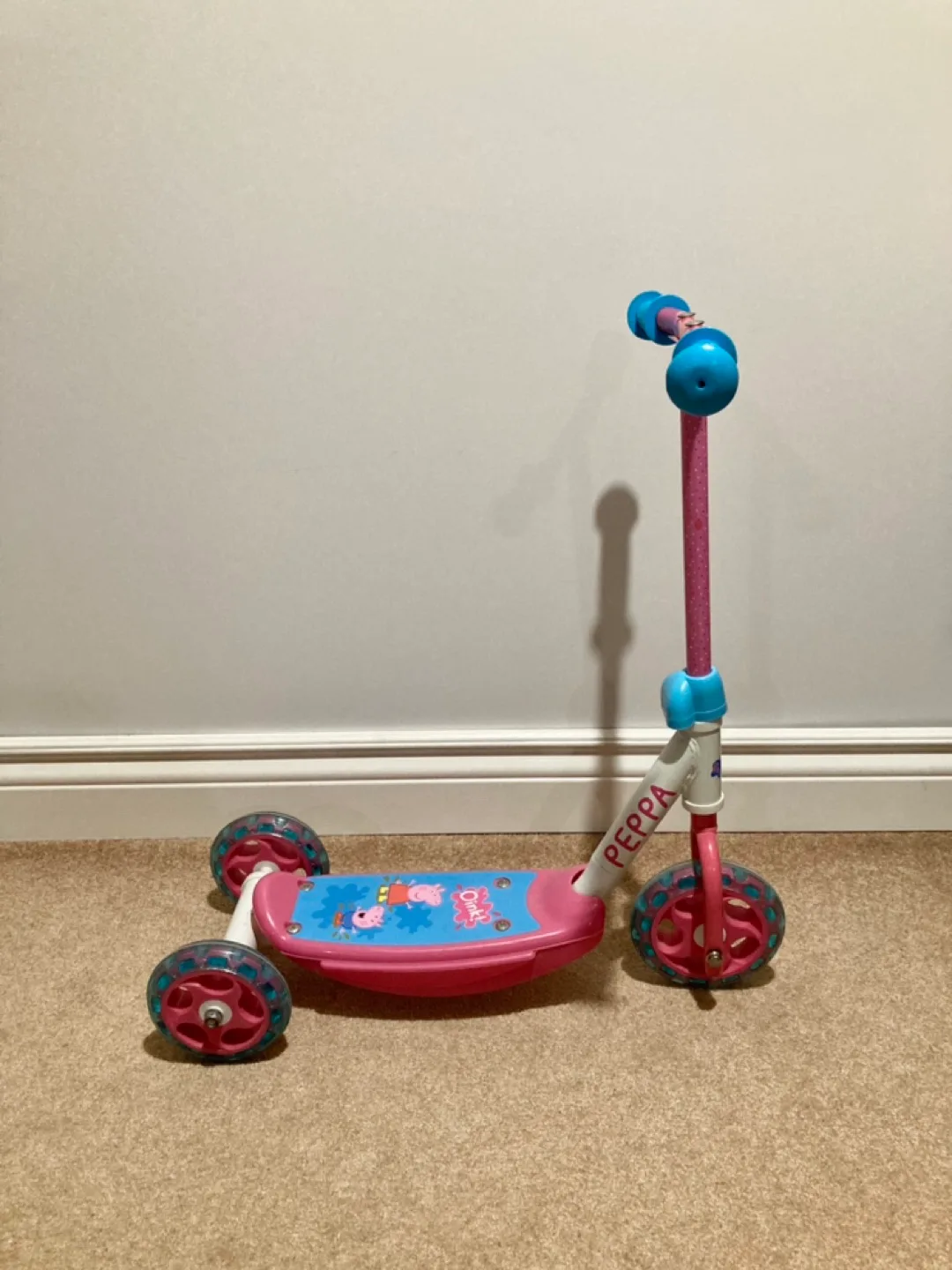 Peppa Pig 3 wheel pink scooter image indicator(2)