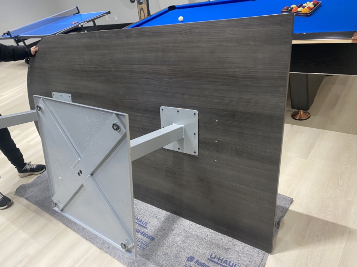 Modern Dark Grey Half-Moon Table - photo 2