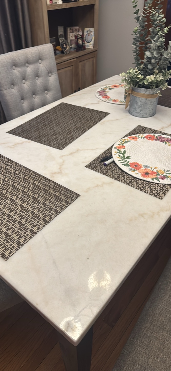Marble-Top Dining Table with Bench - photo 2