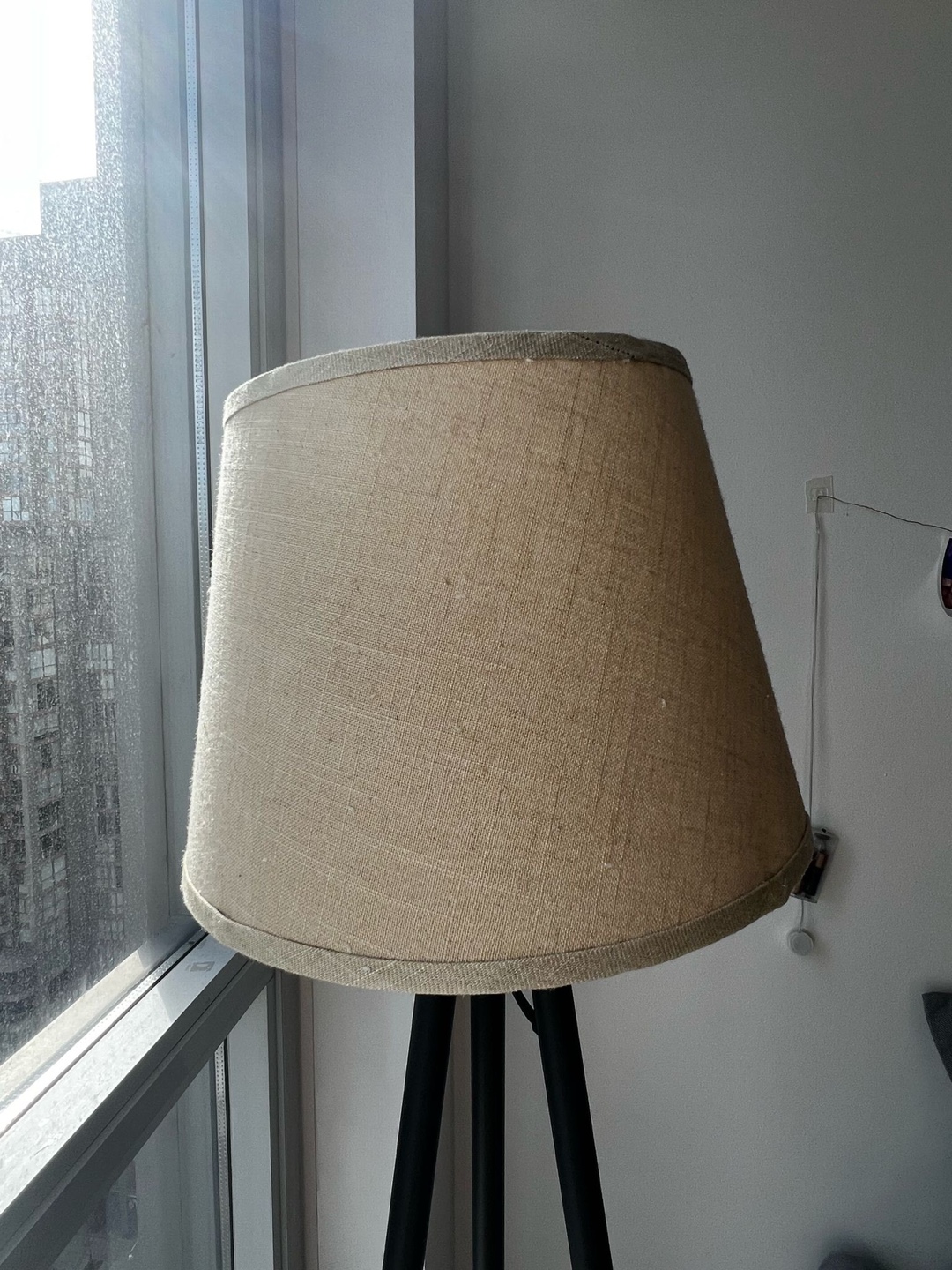 Tripod Floor Lamp with Wooden Shelves - photo 2