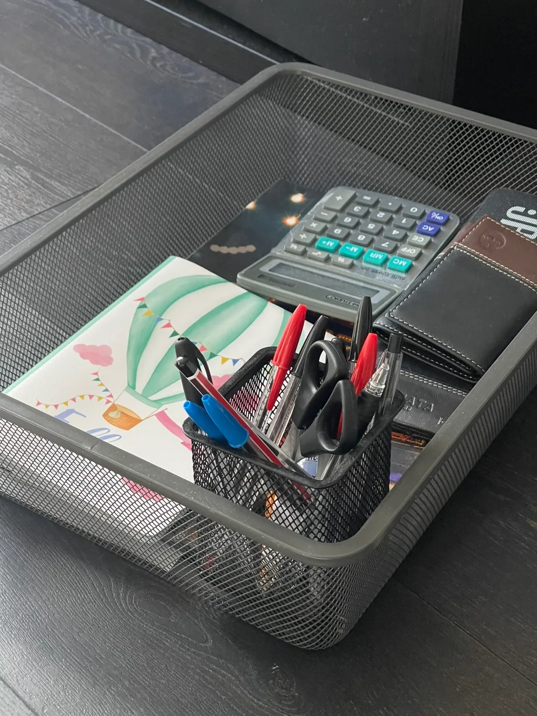 Grey Metal Desk Organiser Tray thumbnail