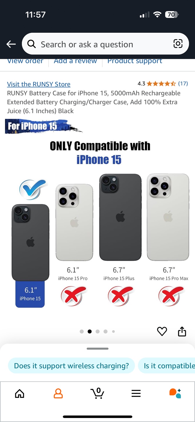 New Sealed Powerbank Travel Rechargeable iPhone 15 Battery Case - photo 3