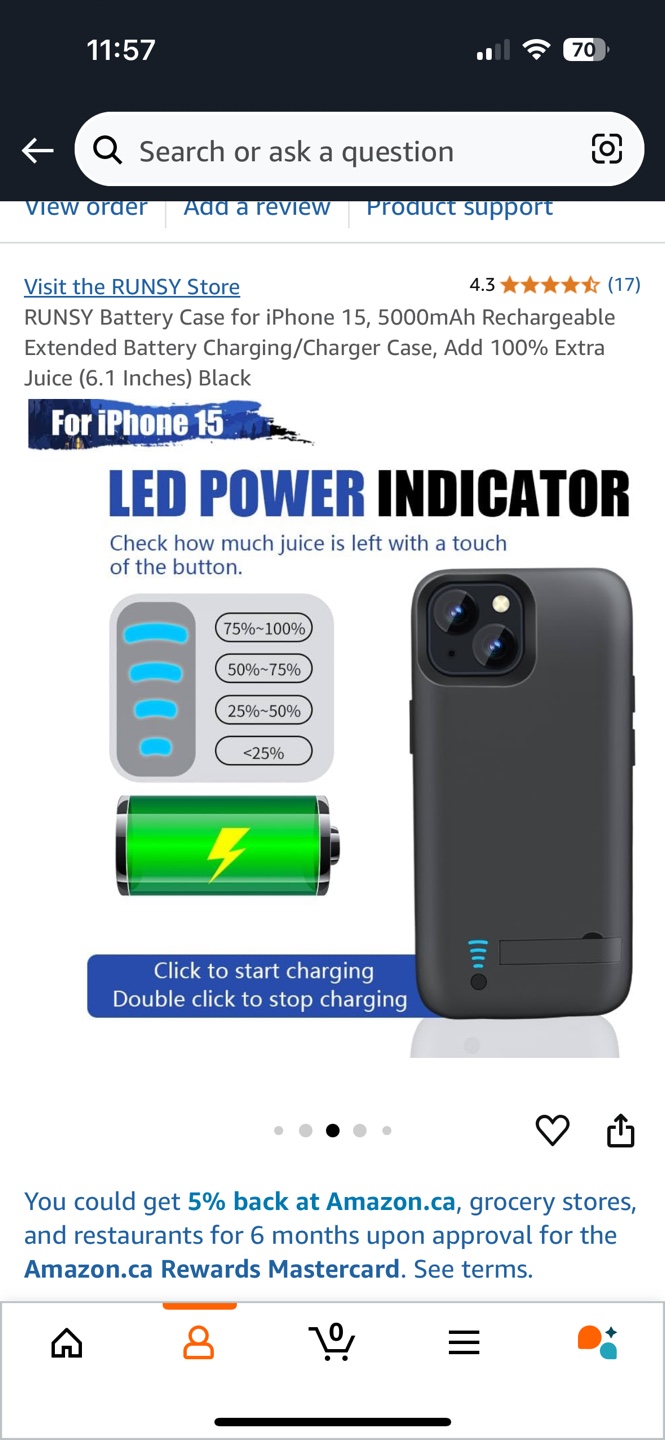 New Sealed Powerbank Travel Rechargeable iPhone 15 Battery Case