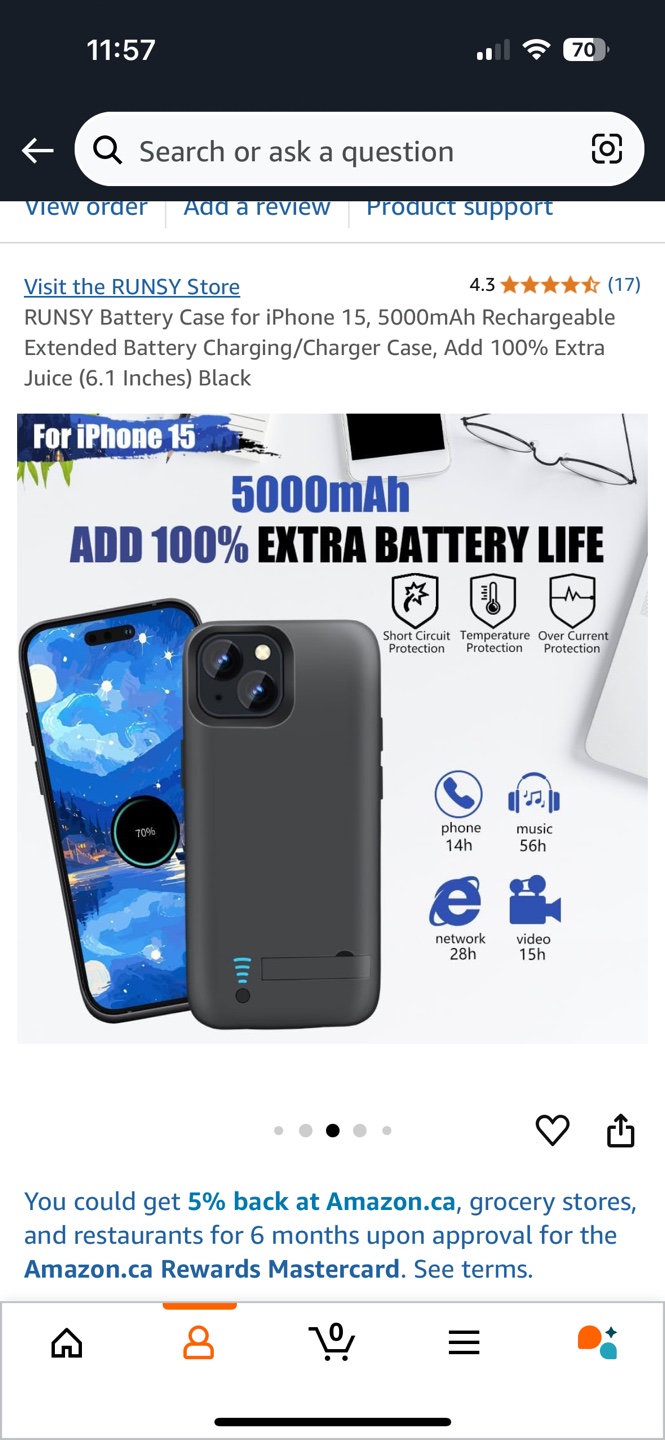 New Sealed Powerbank Travel Rechargeable iPhone 15 Battery Case - photo 4