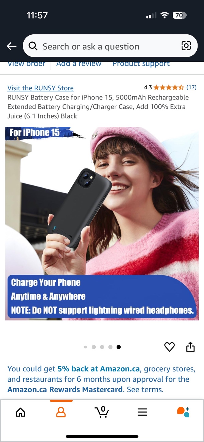 New Sealed Powerbank Travel Rechargeable iPhone 15 Battery Case - photo 5