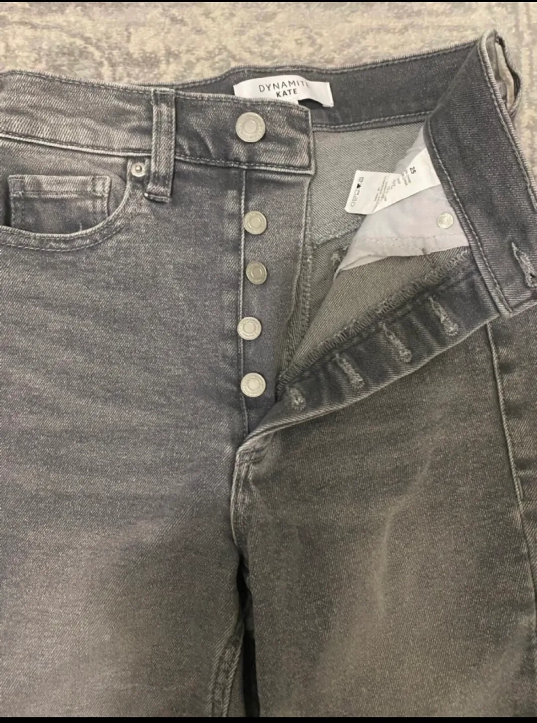 Dynamite Kate High-Waisted Grey Jeans - Size 25 image indicator(2)