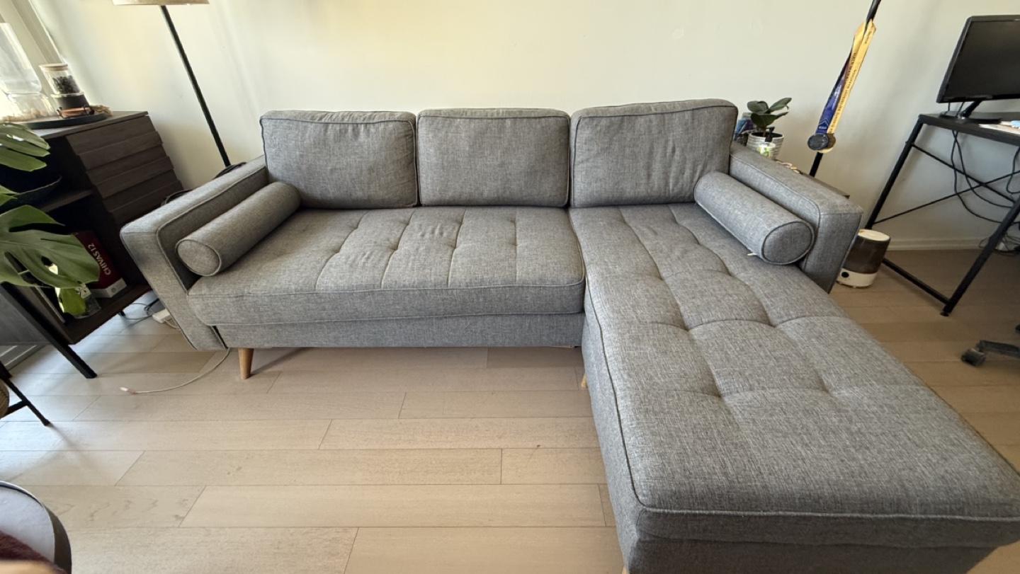 Grey L shaped sofa - GREAT QUALITY!! - photo 4