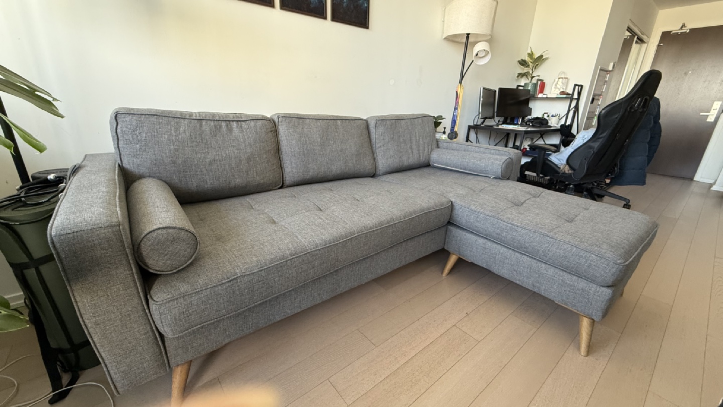 Grey L shaped sofa - GREAT QUALITY!! - photo 2