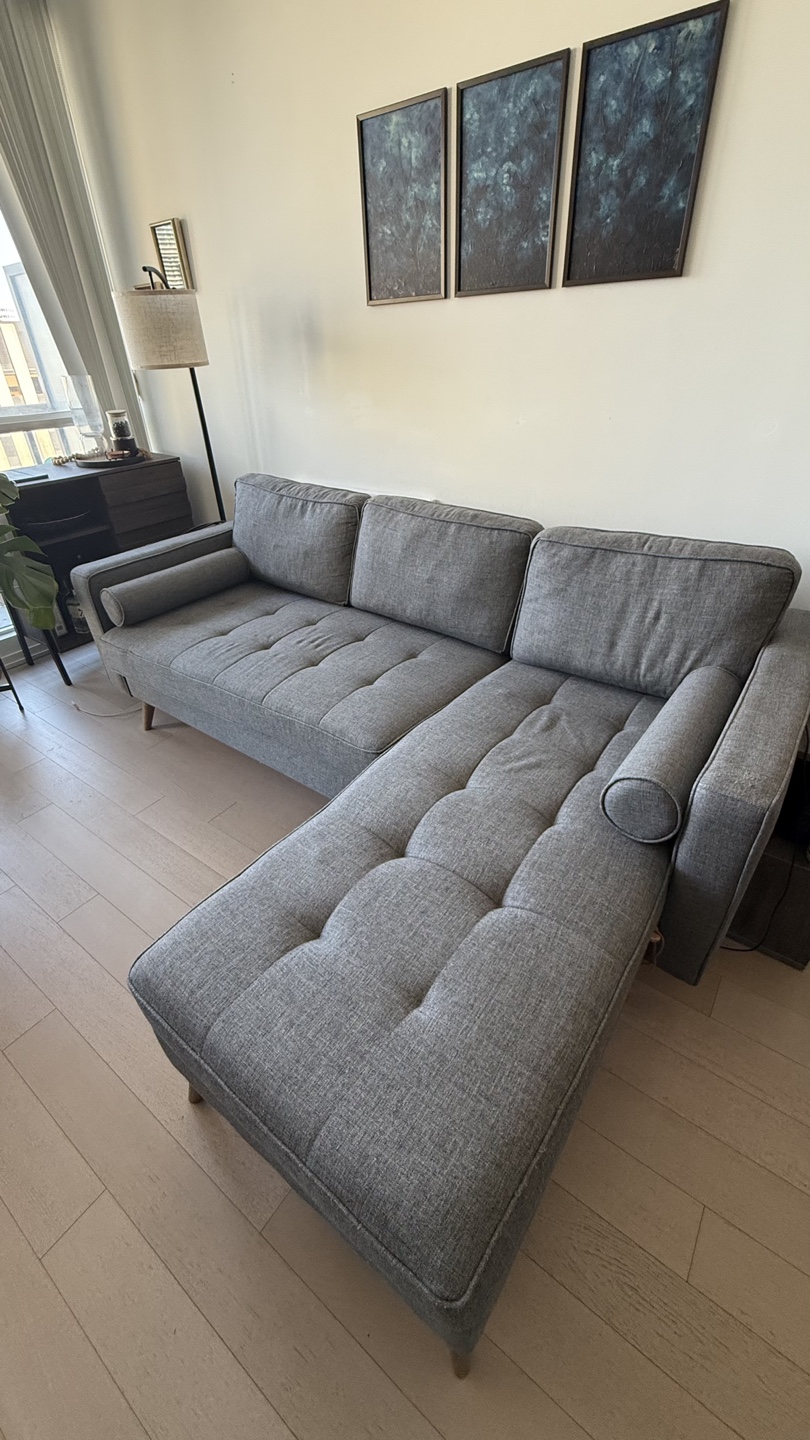 Grey L shaped sofa - GREAT QUALITY!! - photo 5