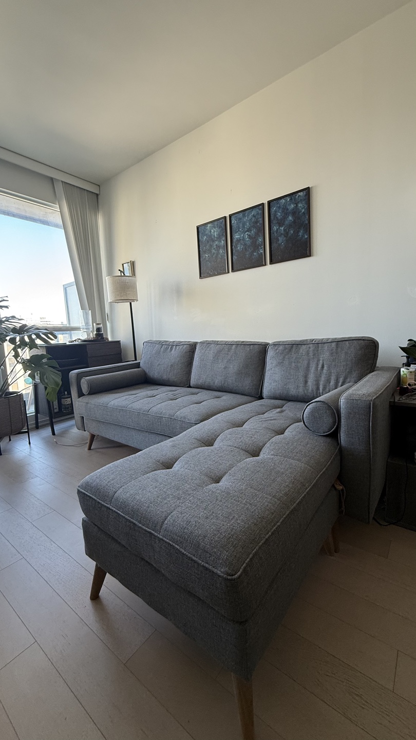 Grey L shaped sofa - GREAT QUALITY!!