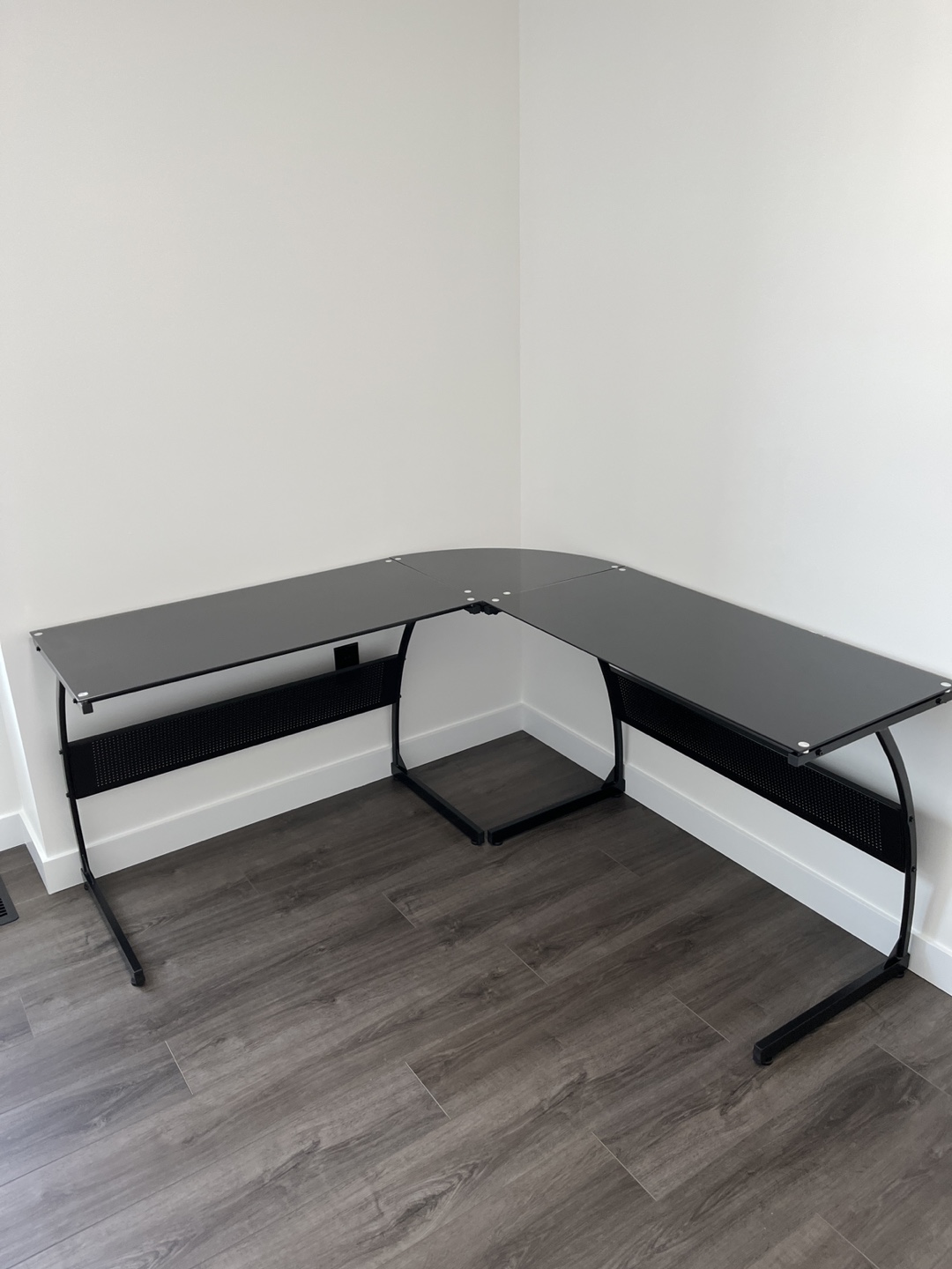 Corner Glass Computer Desk - photo 2