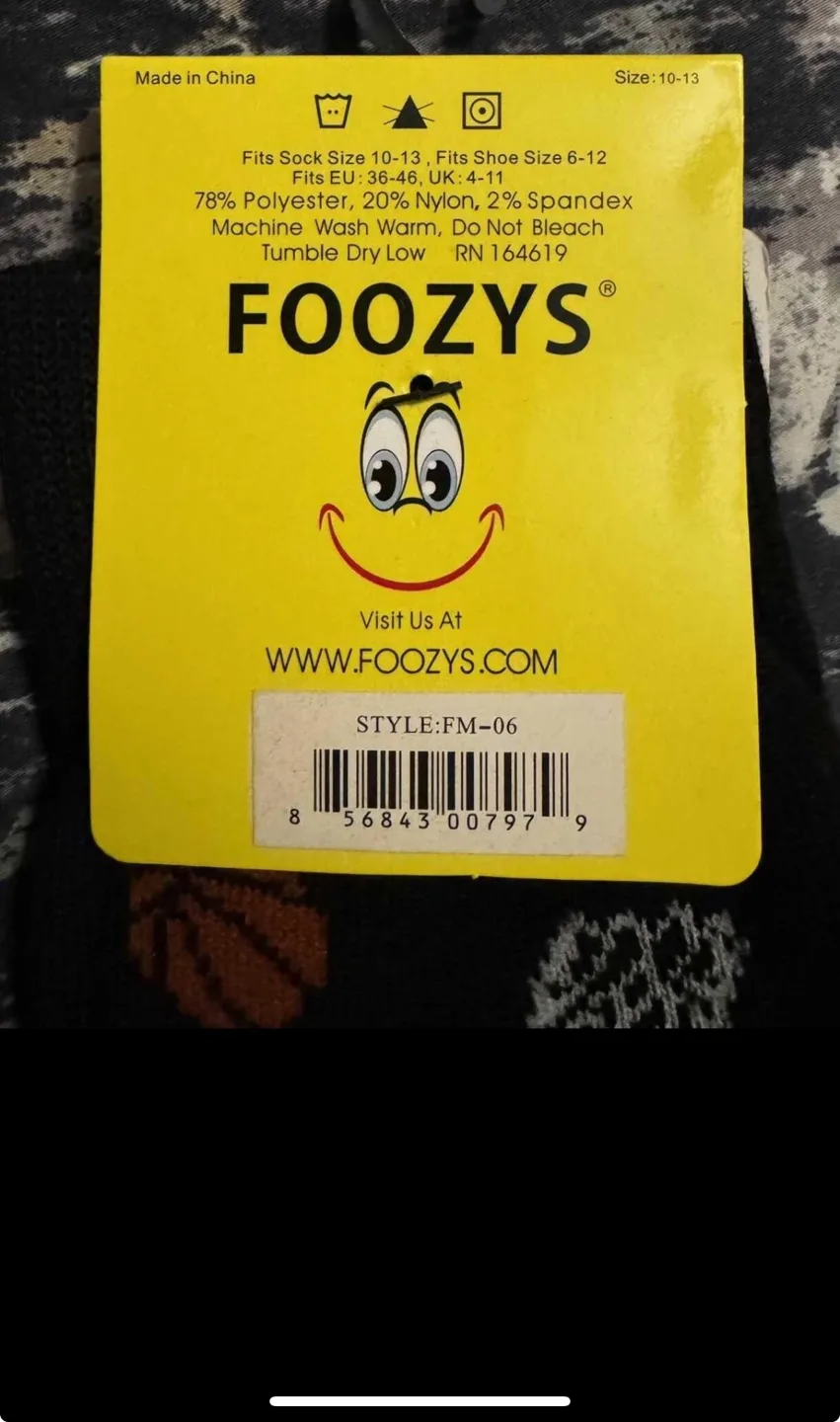 Foozys Men's Basketball Socks Size 10-13 image indicator(2)