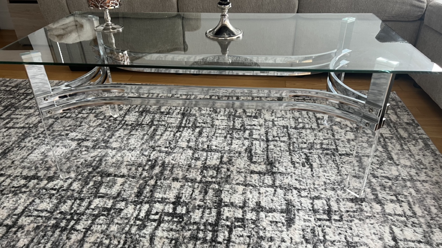 Glass and Chrome Coffee Table