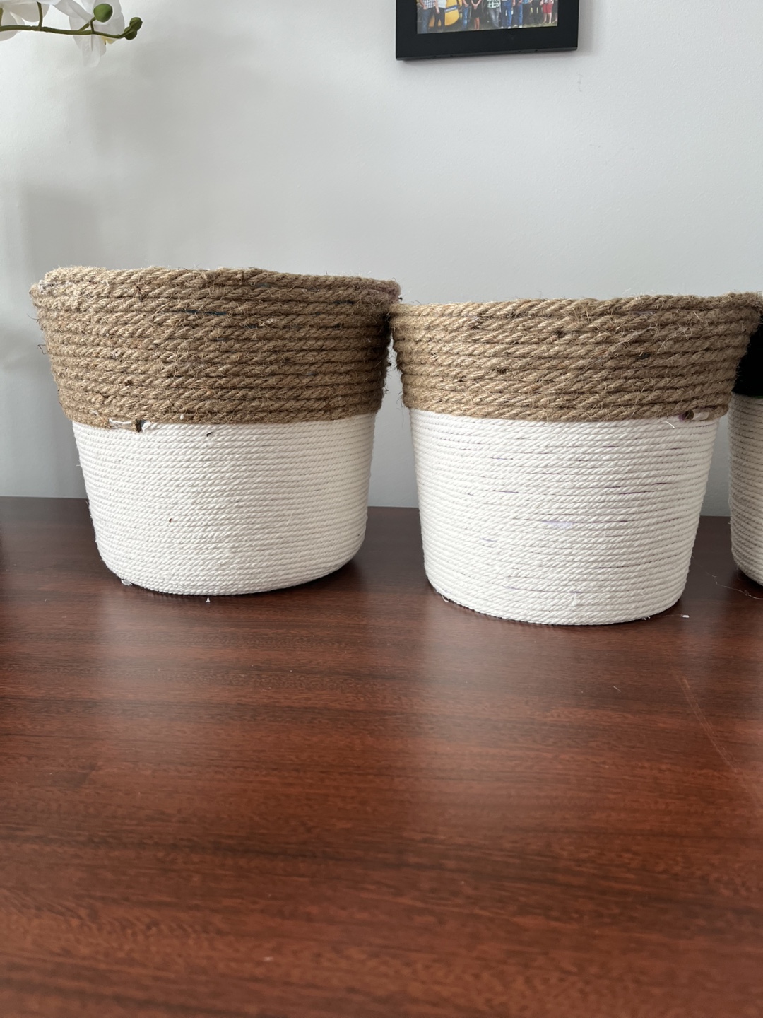 Hand Crafted Rope Planters - photo 3