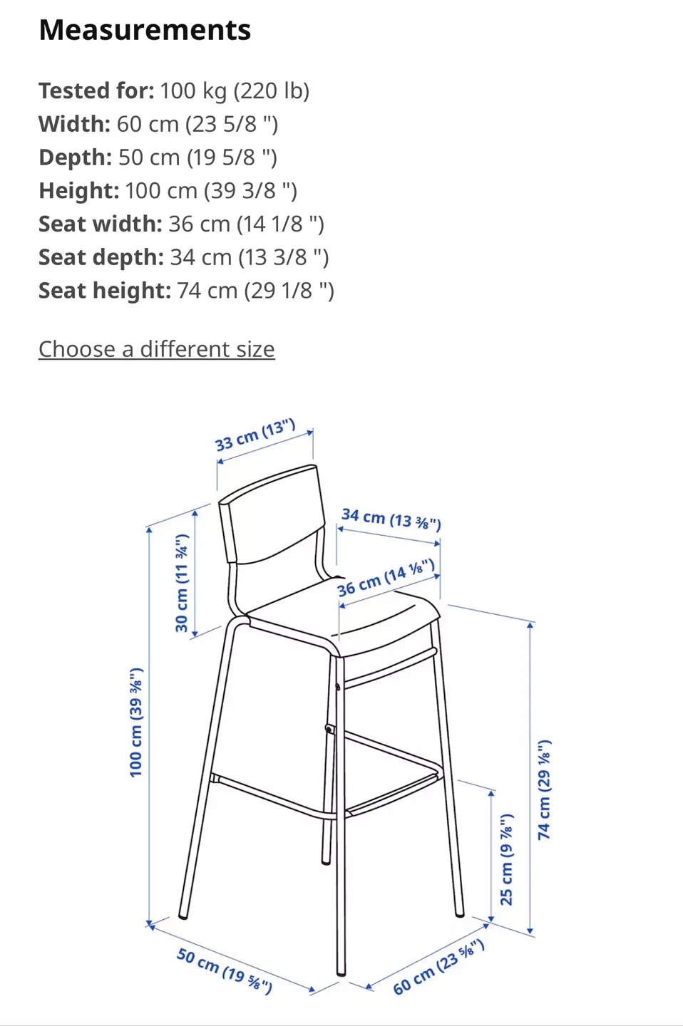 IKEA STIG Black Bar Stools (Set of 4) image indicator(3)
