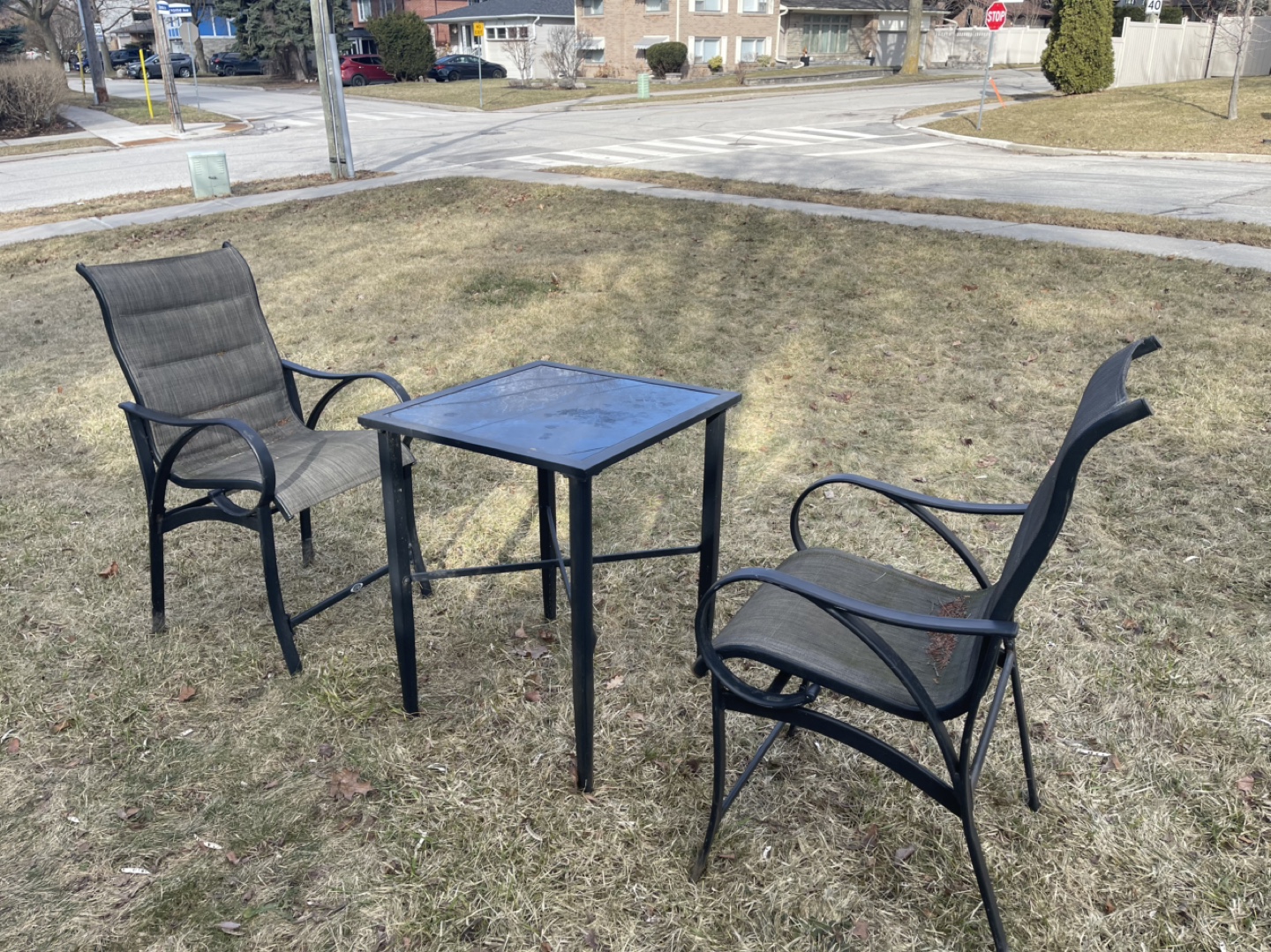 Outdoor Patio Set - 2 Chairs & Table