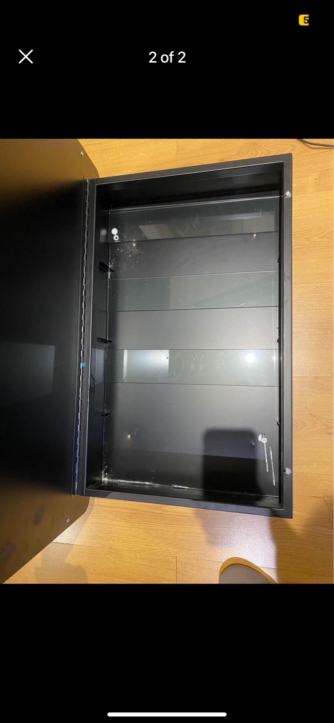 Large black medicine cabinet with Mirror - photo 2