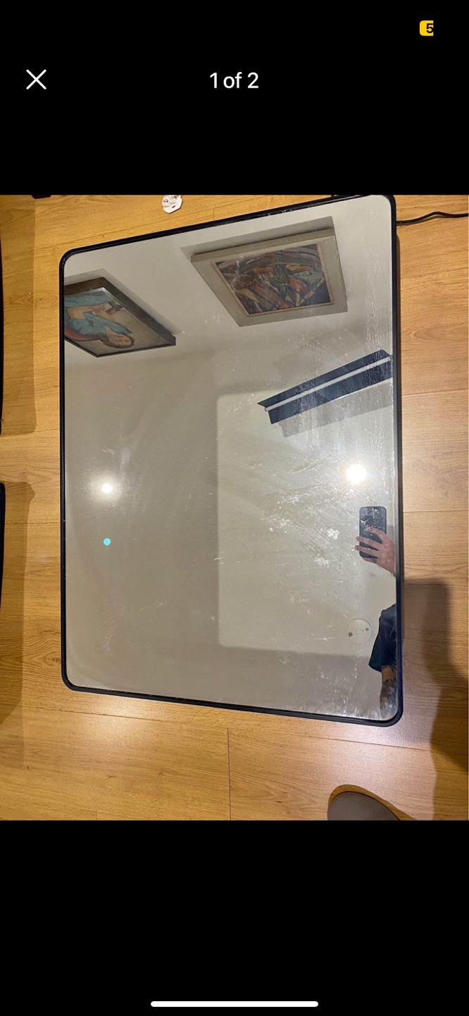Large black medicine cabinet with Mirror